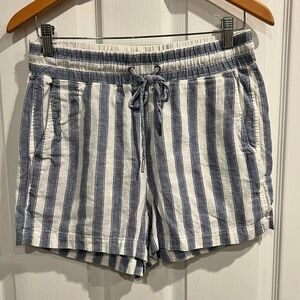 GAP Pull-on Linen Blend Pull-on Shorts. S. Vertical Stripes Exc. Cond. CUTE